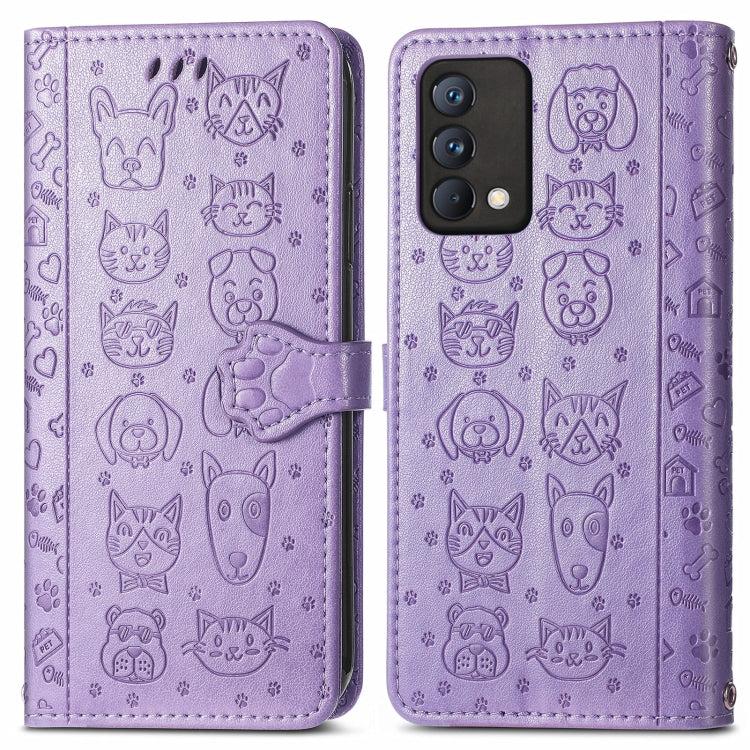 Lovely Cat and Dog Embossing Pattern Horizontal Flip Leather Case , with Holder & Card Slots & Wallet & Cartoon Clasp & Lanyard, For OPPO Realme GT Master, For vivo S7, For vivo V21, For ZTE Axon 30 5G