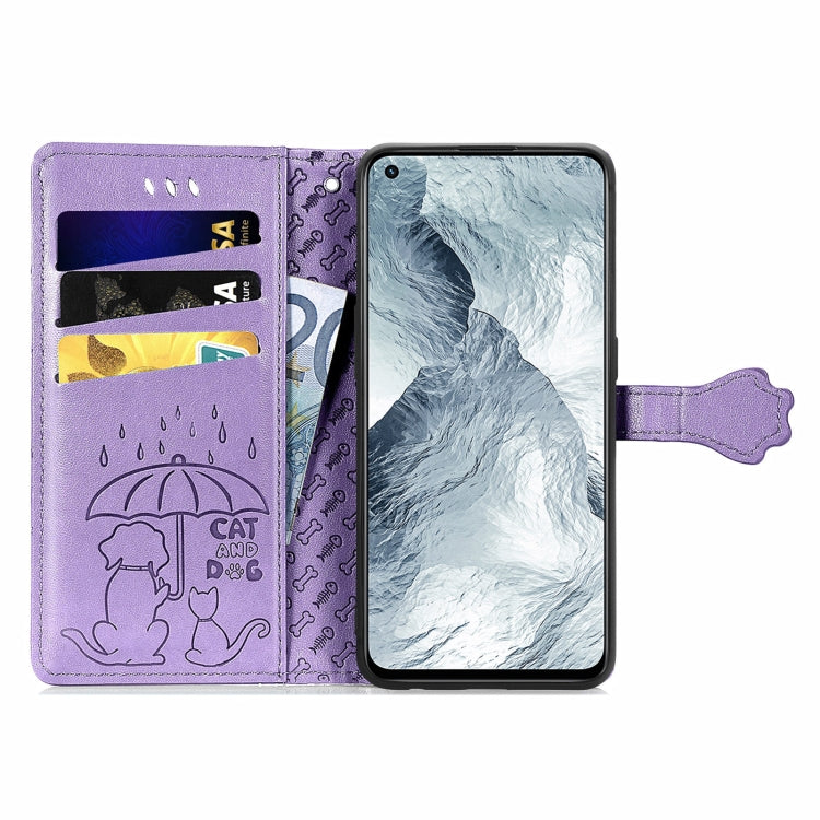 Lovely Cat and Dog Embossing Pattern Horizontal Flip Leather Case , with Holder & Card Slots & Wallet & Cartoon Clasp & Lanyard, For OPPO Realme GT Master, For vivo S7, For vivo V21, For ZTE Axon 30 5G