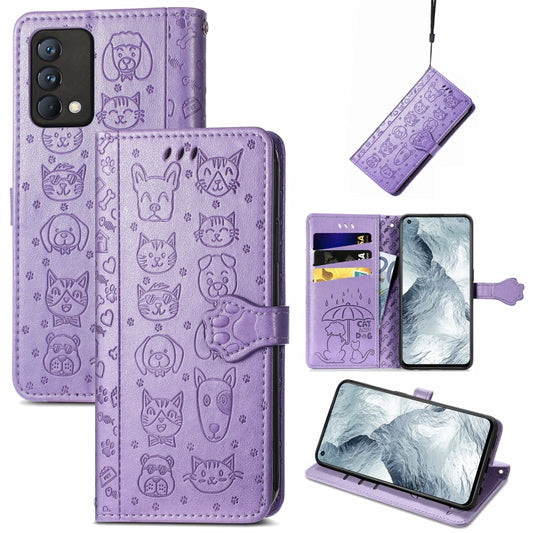 Lovely Cat and Dog Embossing Pattern Horizontal Flip Leather Case , with Holder & Card Slots & Wallet & Cartoon Clasp & Lanyard, For OPPO Realme GT Master, For vivo S7, For vivo V21, For ZTE Axon 30 5G