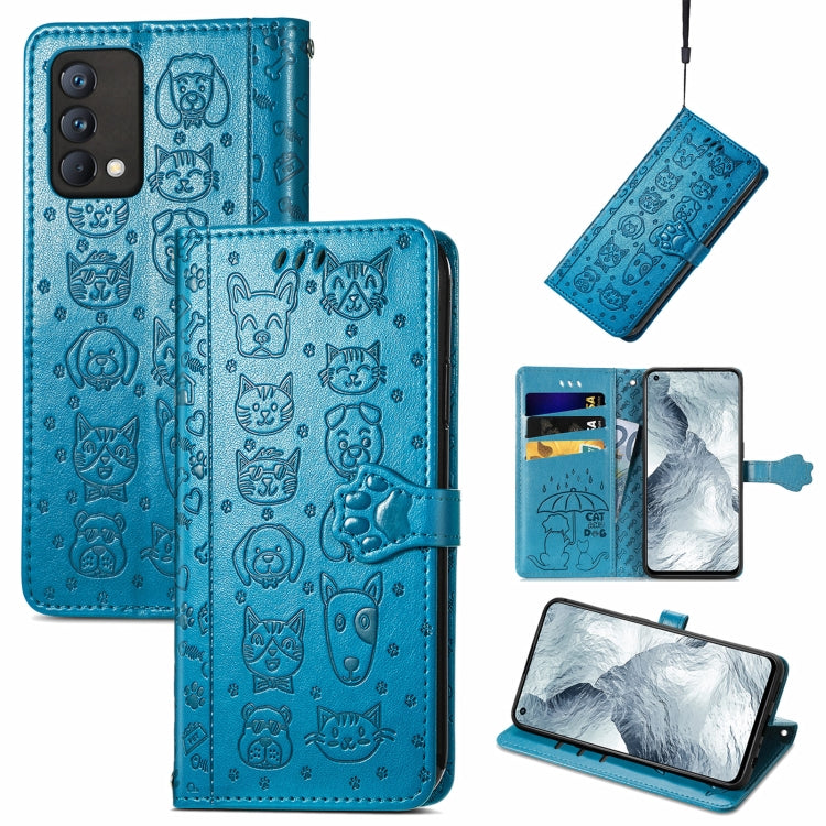 Lovely Cat and Dog Embossing Pattern Horizontal Flip Leather Case , with Holder &amp; Card Slots &amp; Wallet &amp; Cartoon Clasp &amp; Lanyard, For OPPO Realme GT Master, For vivo S7, For vivo V21, For ZTE Axon 30 5G