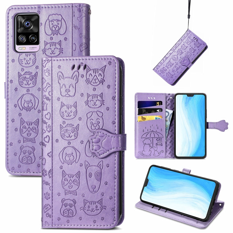 Lovely Cat and Dog Embossing Pattern Horizontal Flip Leather Case , with Holder & Card Slots & Wallet & Cartoon Clasp & Lanyard, For OPPO Realme GT Master, For vivo S7, For vivo V21, For ZTE Axon 30 5G