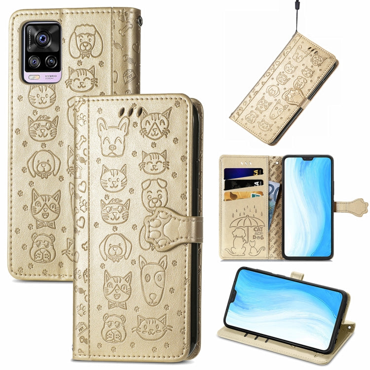 Lovely Cat and Dog Embossing Pattern Horizontal Flip Leather Case , with Holder & Card Slots & Wallet & Cartoon Clasp & Lanyard, For OPPO Realme GT Master, For vivo S7, For vivo V21, For ZTE Axon 30 5G