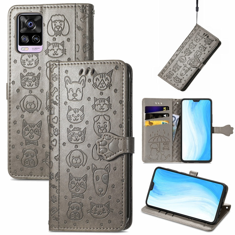 Lovely Cat and Dog Embossing Pattern Horizontal Flip Leather Case , with Holder & Card Slots & Wallet & Cartoon Clasp & Lanyard, For OPPO Realme GT Master, For vivo S7, For vivo V21, For ZTE Axon 30 5G