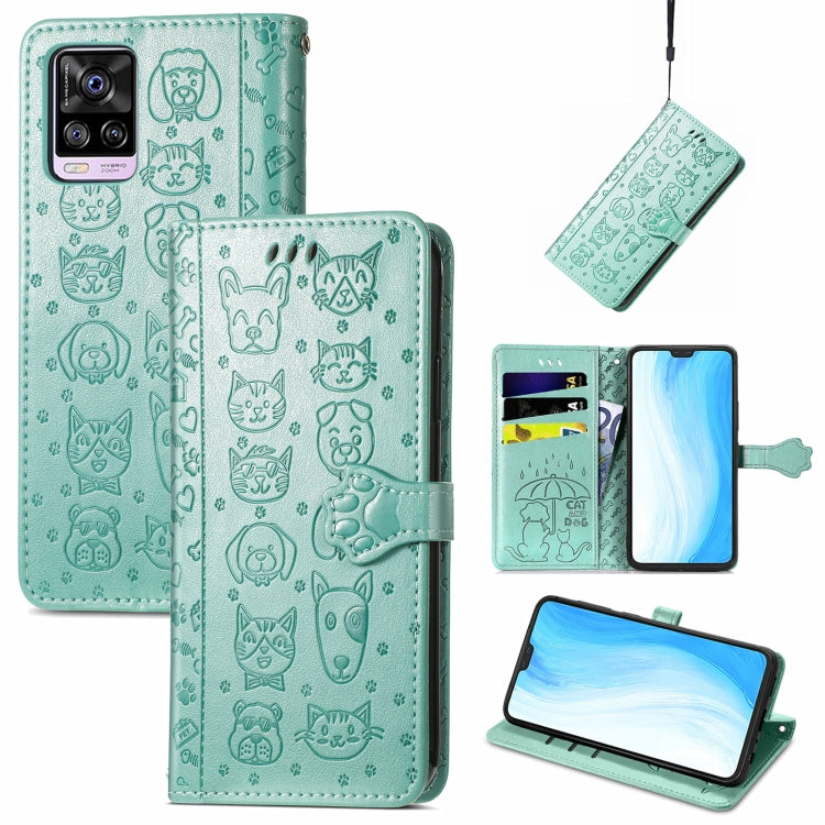 Lovely Cat and Dog Embossing Pattern Horizontal Flip Leather Case , with Holder & Card Slots & Wallet & Cartoon Clasp & Lanyard, For OPPO Realme GT Master, For vivo S7, For vivo V21, For ZTE Axon 30 5G