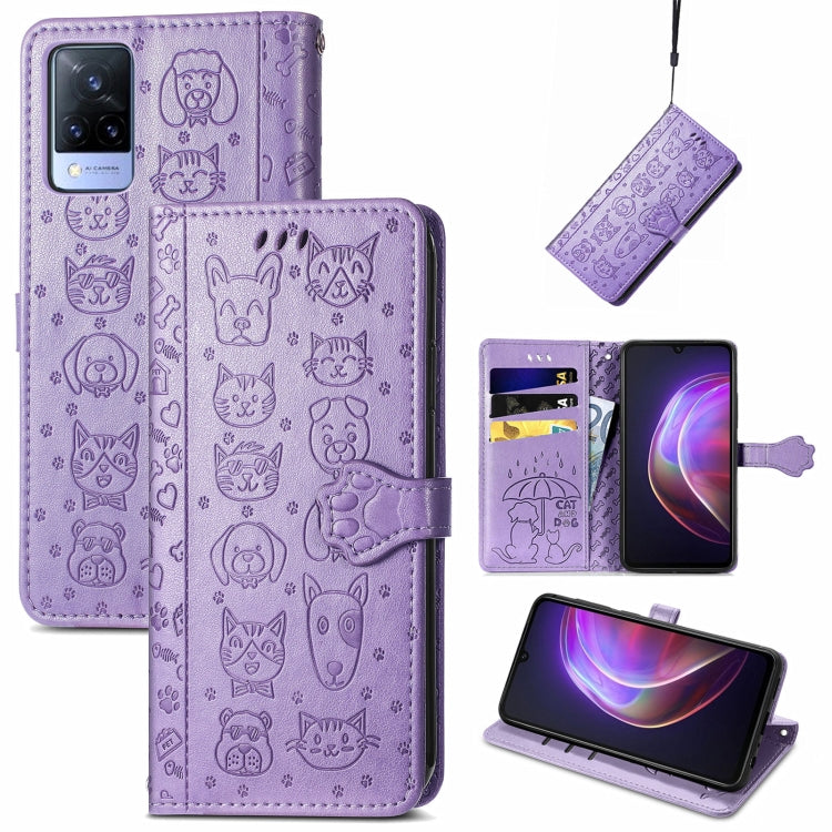 Lovely Cat and Dog Embossing Pattern Horizontal Flip Leather Case , with Holder & Card Slots & Wallet & Cartoon Clasp & Lanyard, For OPPO Realme GT Master, For vivo S7, For vivo V21, For ZTE Axon 30 5G