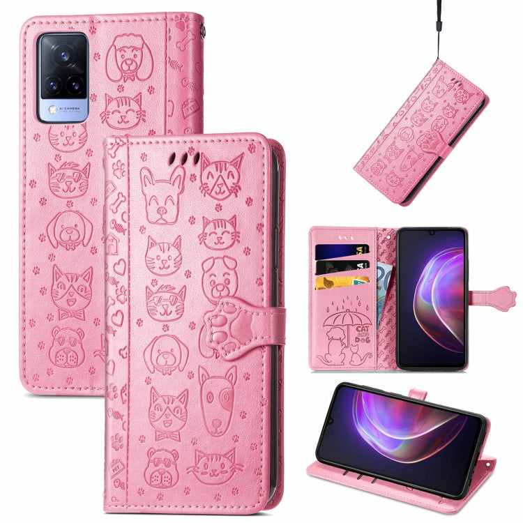 Lovely Cat and Dog Embossing Pattern Horizontal Flip Leather Case , with Holder & Card Slots & Wallet & Cartoon Clasp & Lanyard, For OPPO Realme GT Master, For vivo S7, For vivo V21, For ZTE Axon 30 5G