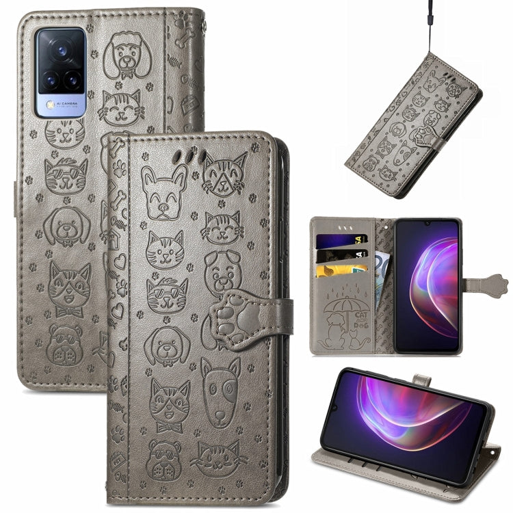 Lovely Cat and Dog Embossing Pattern Horizontal Flip Leather Case , with Holder &amp; Card Slots &amp; Wallet &amp; Cartoon Clasp &amp; Lanyard, For ZTE Nubia Z30 Pro, For Alcatel 1S 2021, For Asus Zenfone 8 Flip, For Huawei Maimang 10 SE