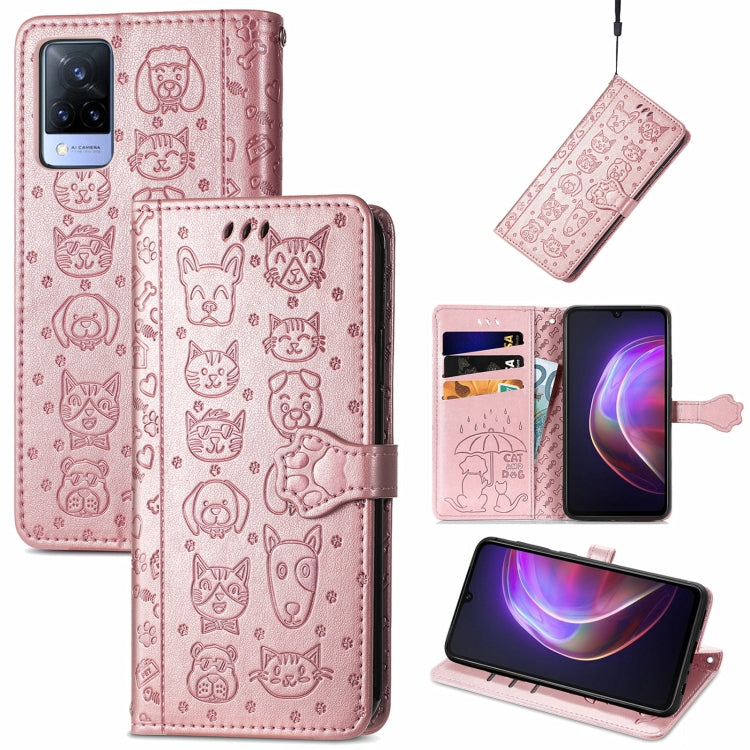 Lovely Cat and Dog Embossing Pattern Horizontal Flip Leather Case , with Holder & Card Slots & Wallet & Cartoon Clasp & Lanyard, For OPPO Realme GT Master, For vivo S7, For vivo V21, For ZTE Axon 30 5G