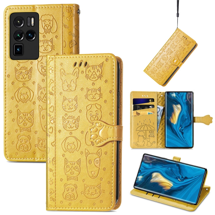 Lovely Cat and Dog Embossing Pattern Horizontal Flip Leather Case , with Holder & Card Slots & Wallet & Cartoon Clasp & Lanyard