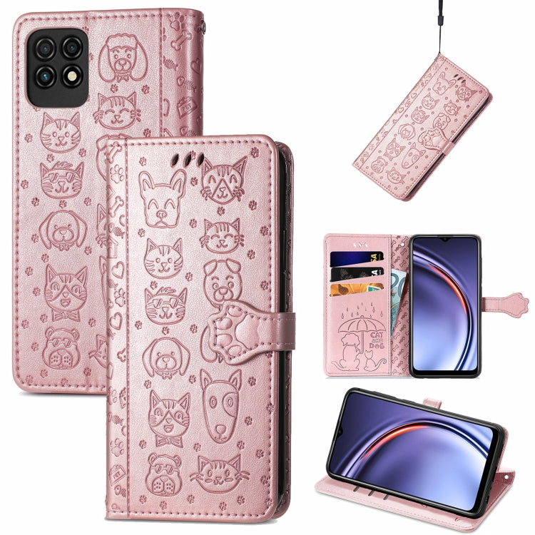 Lovely Cat and Dog Embossing Pattern Horizontal Flip Leather Case , with Holder & Card Slots & Wallet & Cartoon Clasp & Lanyard, For ZTE Nubia Z30 Pro, For Alcatel 1S 2021, For Asus Zenfone 8 Flip, For Huawei Maimang 10 SE