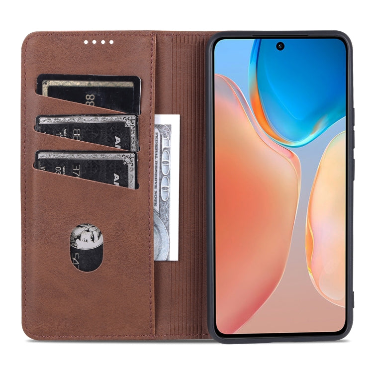 AZNS Magnetic Calf Texture Horizontal Flip Leather Case with Card Slots & Holder & Wallet, For vivo X70, For vivo X70 Pro, For Xiaomi Redmi 10