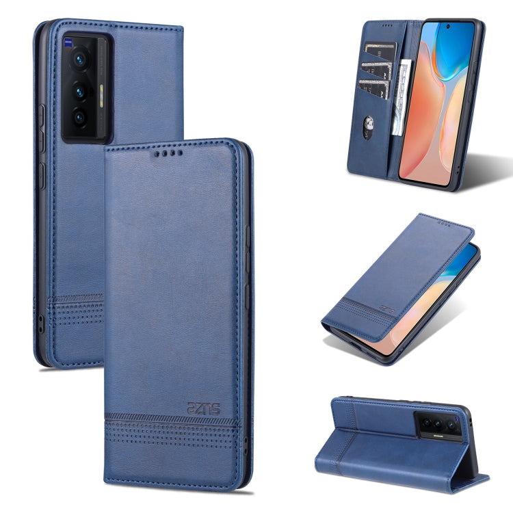AZNS Magnetic Calf Texture Horizontal Flip Leather Case with Card Slots &amp; Holder &amp; Wallet, For vivo X70, For vivo X70 Pro, For Xiaomi Redmi 10