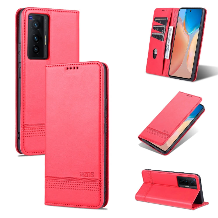 AZNS Magnetic Calf Texture Horizontal Flip Leather Case with Card Slots & Holder & Wallet, For vivo X70, For vivo X70 Pro, For Xiaomi Redmi 10