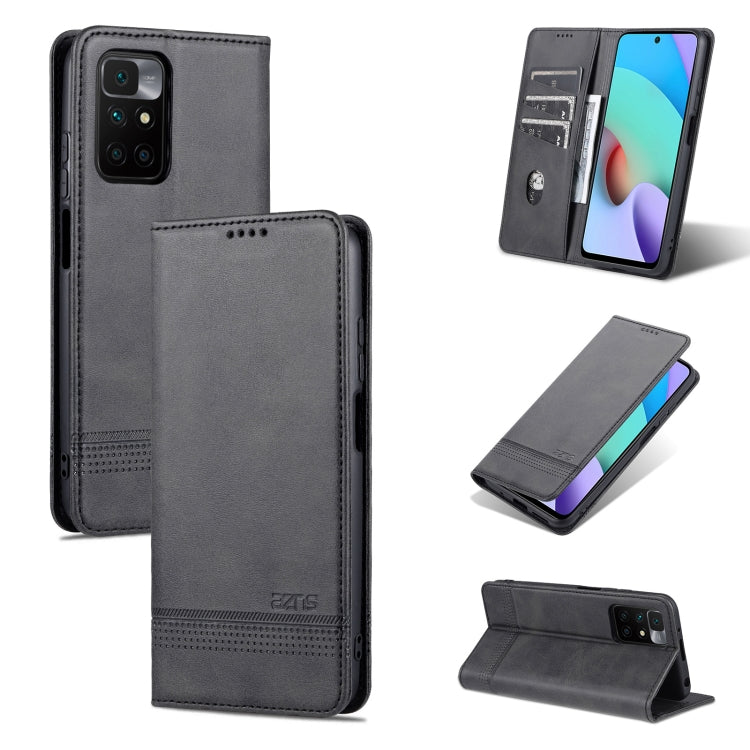 AZNS Magnetic Calf Texture Horizontal Flip Leather Case with Card Slots &amp; Holder &amp; Wallet, For vivo X70, For vivo X70 Pro, For Xiaomi Redmi 10