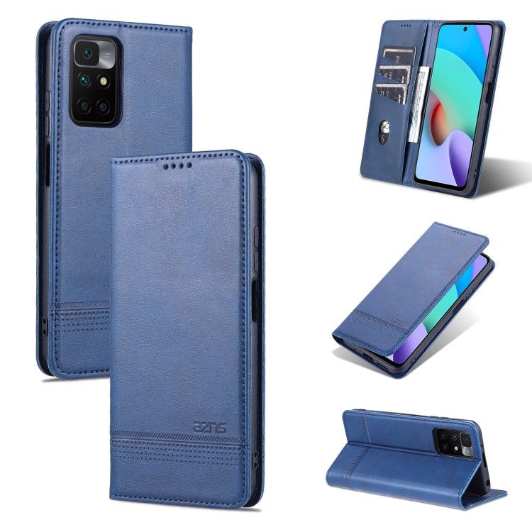 AZNS Magnetic Calf Texture Horizontal Flip Leather Case with Card Slots &amp; Holder &amp; Wallet, For vivo X70, For vivo X70 Pro, For Xiaomi Redmi 10
