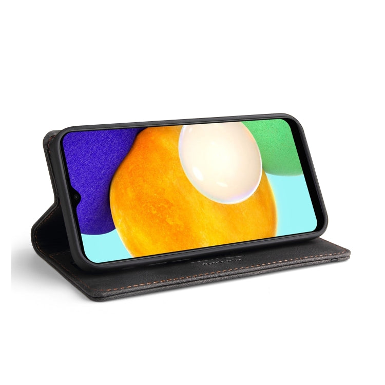 For Samsung Galaxy A03s 166mm Skin Feel Anti-theft Brush Horizontal Flip Leather Case with Holder &amp; Card Slots &amp; Wallet(Brown), For Samsung Galaxy A03s 166mm