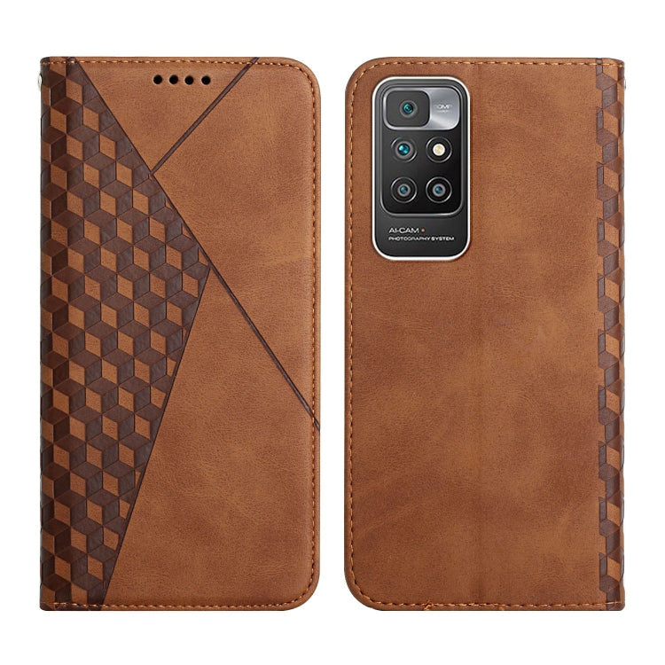 Diamond Pattern Splicing Skin Feel Magnetic Horizontal Flip Leather Case with Card Slots & Holder & Wallet, For OPPO A16s / A16 / A54s / A53s 5G / A55 5G, For OPPO Realme V13 5G / Realme 8 5G, For Xiaomi Redmi 10