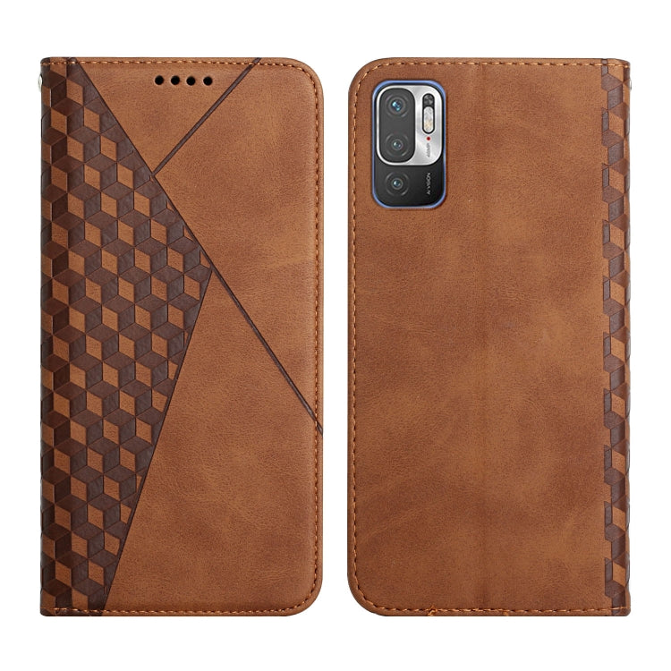 Diamond Pattern Splicing Skin Feel Magnetic Horizontal Flip Leather Case with Card Slots & Holder & Wallet, For OPPO A16s / A16 / A54s / A53s 5G / A55 5G, For OPPO Realme V13 5G / Realme 8 5G, For Xiaomi Redmi 10