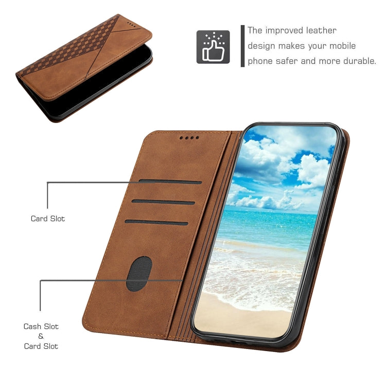 Diamond Pattern Splicing Skin Feel Magnetic Horizontal Flip Leather Case with Card Slots & Holder & Wallet, For Xiaomi Poco X3 NFC / X3 Pro / X3