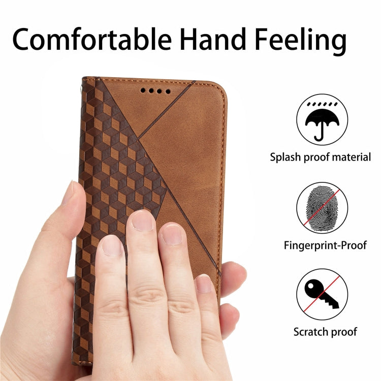 Diamond Pattern Splicing Skin Feel Magnetic Horizontal Flip Leather Case with Card Slots & Holder & Wallet, For Xiaomi Poco X3 NFC / X3 Pro / X3