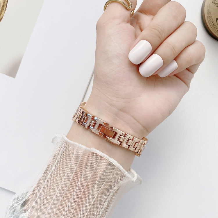 Rhombus Full Diamond Metal Replacement Wrist Strap Watchband + Case For Apple Watch Series