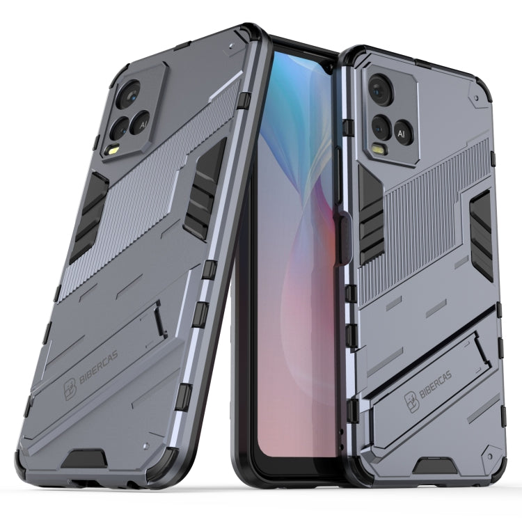 Punk Armor 2 in 1 PC + TPU Shockproof Case with Invisible Holder, For vivo Y21