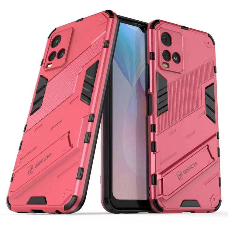 Punk Armor 2 in 1 PC + TPU Shockproof Case with Invisible Holder, For vivo Y21