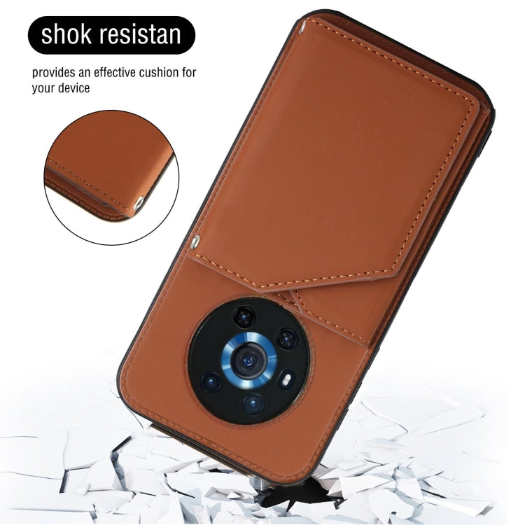 Skin Feel PU + TPU + PC Back Cover Shockproof Case with Card Slots &amp; Holder &amp; Photo Frame