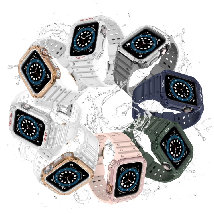 Silicone Integrated Replacement Strap Watchband For Apple Watch Series, 7 41mm / 6&amp;SE&amp;5&amp;4 40mm / 3&amp;2&amp;1 38mm, 7 45mm / 6&amp;SE&amp;5&amp;4 44mm / 3&amp;2&amp;1 42mm