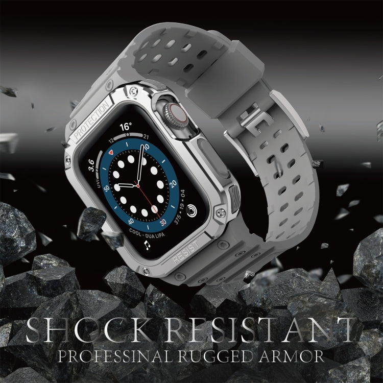 Silicone Integrated Replacement Strap Watchband For Apple Watch Series, 7 41mm / 6&amp;SE&amp;5&amp;4 40mm / 3&amp;2&amp;1 38mm, 7 45mm / 6&amp;SE&amp;5&amp;4 44mm / 3&amp;2&amp;1 42mm