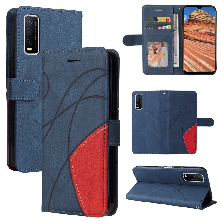 Dual-color Splicing Horizontal Flip PU Leather Case with Holder & Card Slots & Wallet, For vivo Y20/Y20A/Y20s/Y20i/Y20G, For vivo Y21 2020/Y21s/Y33s, For Xiaomi 11T / 11T Pro