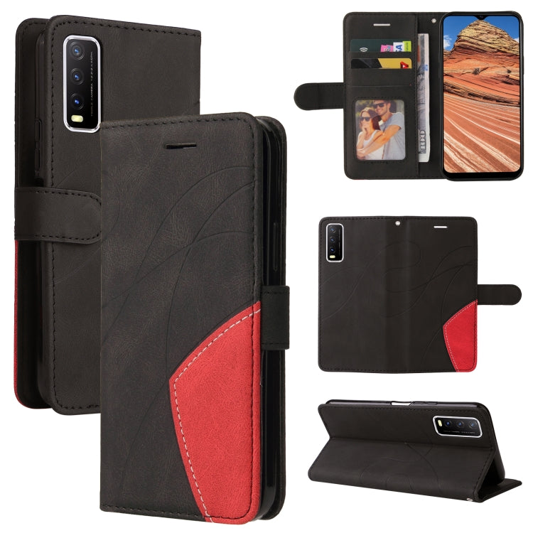 Dual-color Splicing Horizontal Flip PU Leather Case with Holder &amp; Card Slots &amp; Wallet, For vivo Y20/Y20A/Y20s/Y20i/Y20G, For vivo Y21 2020/Y21s/Y33s, For Xiaomi 11T / 11T Pro