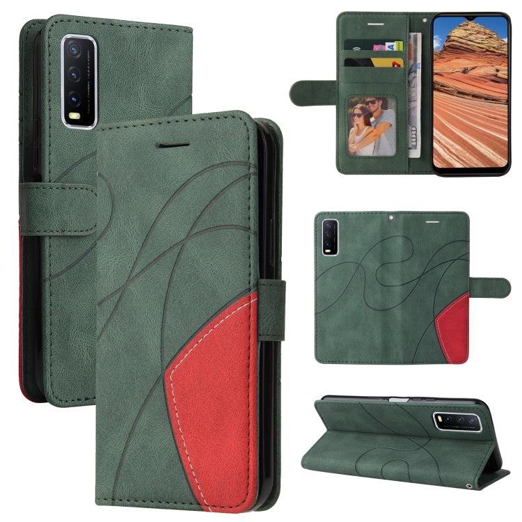 Dual-color Splicing Horizontal Flip PU Leather Case with Holder &amp; Card Slots &amp; Wallet, For vivo Y20/Y20A/Y20s/Y20i/Y20G, For vivo Y21 2020/Y21s/Y33s, For Xiaomi 11T / 11T Pro