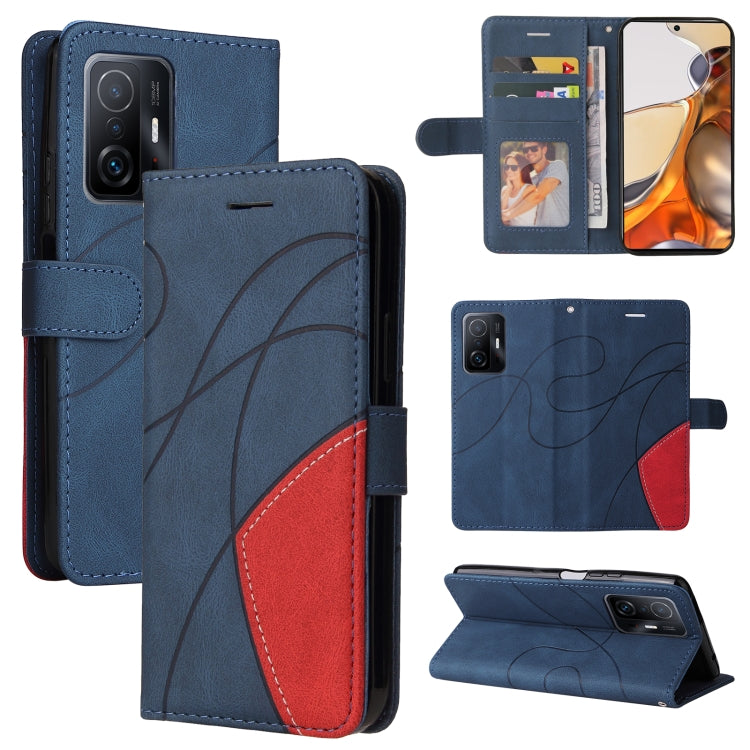 Dual-color Splicing Horizontal Flip PU Leather Case with Holder & Card Slots & Wallet, For vivo Y20/Y20A/Y20s/Y20i/Y20G, For vivo Y21 2020/Y21s/Y33s, For Xiaomi 11T / 11T Pro