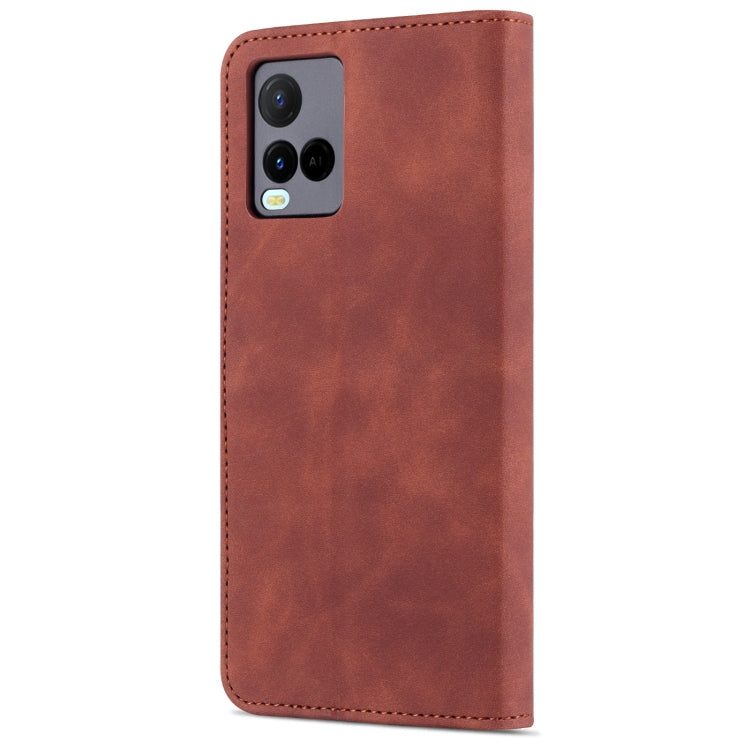 AZNS Skin Feel Calf Texture Horizontal Flip Leather Case with Card Slots &amp; Holder &amp; Wallet, For vivo Y21 / Y33S