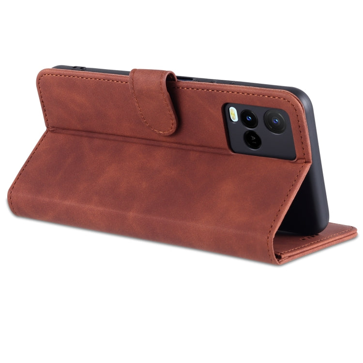 AZNS Skin Feel Calf Texture Horizontal Flip Leather Case with Card Slots &amp; Holder &amp; Wallet, For vivo Y21 / Y33S