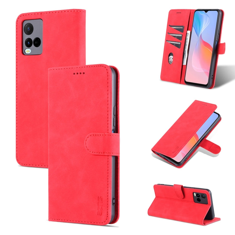 AZNS Skin Feel Calf Texture Horizontal Flip Leather Case with Card Slots &amp; Holder &amp; Wallet, For vivo Y21 / Y33S