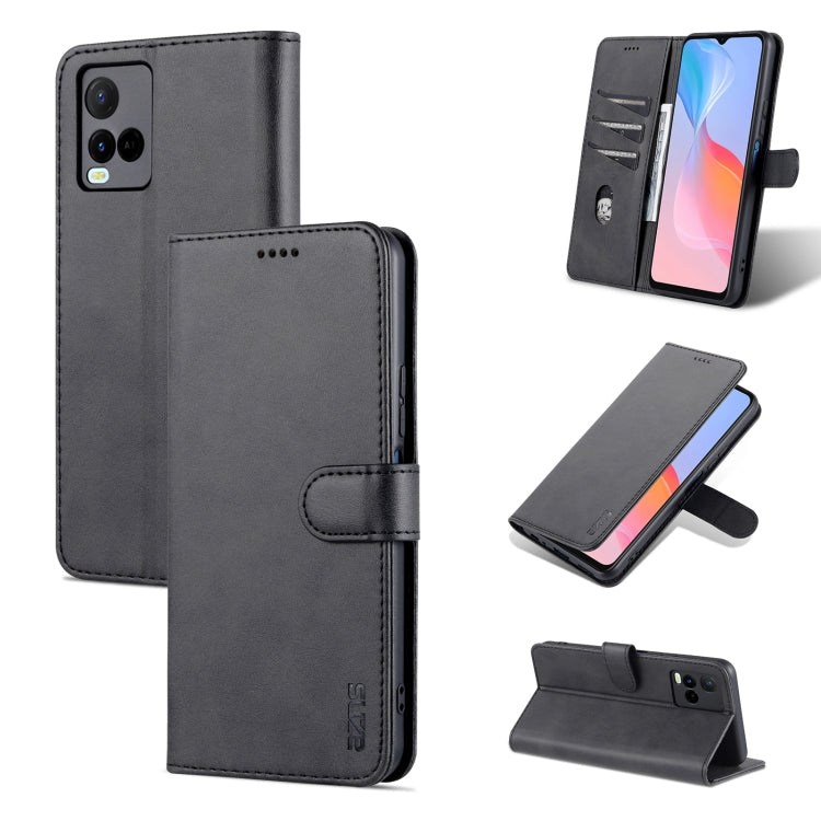 AZNS Skin Feel Calf Texture Horizontal Flip Leather Case with Card Slots & Holder & Wallet, For vivo Y21 / Y33S