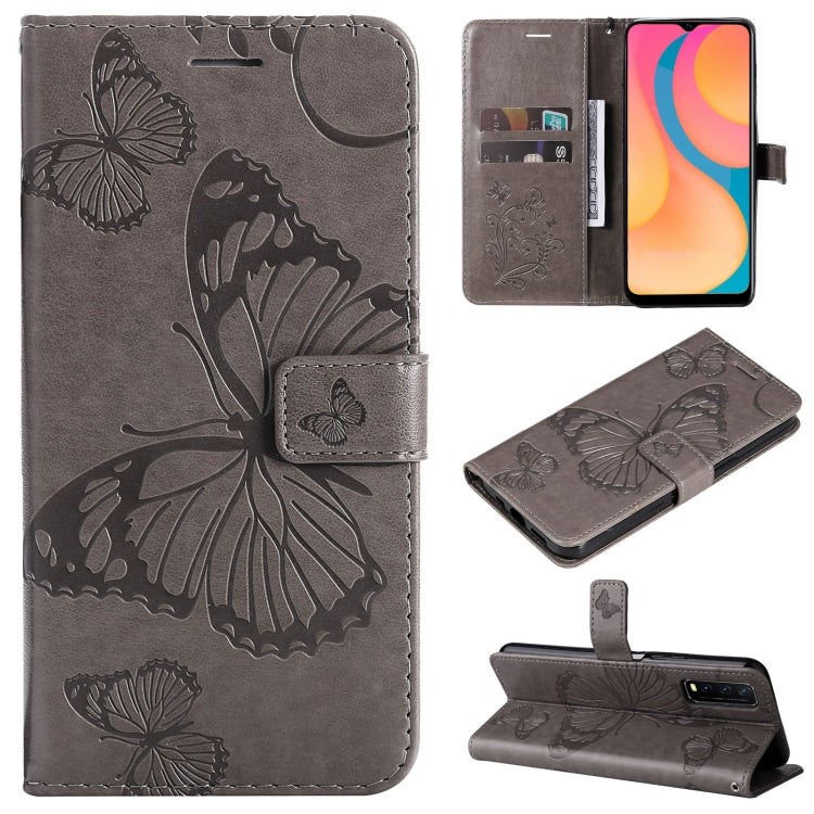 Pressed Printing Butterfly Pattern Horizontal Flip PU Leather Case with Holder & Card Slots & Wallet & Lanyard, For vivo Y20 / Y20a / Y20s, For vivo Y21 2021 / Y21s / Y33s, For Xiaomi Mi 11T / 11T Pro