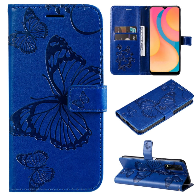 Pressed Printing Butterfly Pattern Horizontal Flip PU Leather Case with Holder & Card Slots & Wallet & Lanyard, For vivo Y20 / Y20a / Y20s, For vivo Y21 2021 / Y21s / Y33s, For Xiaomi Mi 11T / 11T Pro