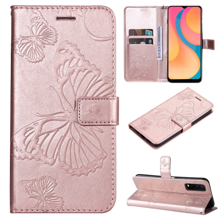 Pressed Printing Butterfly Pattern Horizontal Flip PU Leather Case with Holder & Card Slots & Wallet & Lanyard, For vivo Y20 / Y20a / Y20s, For vivo Y21 2021 / Y21s / Y33s, For Xiaomi Mi 11T / 11T Pro