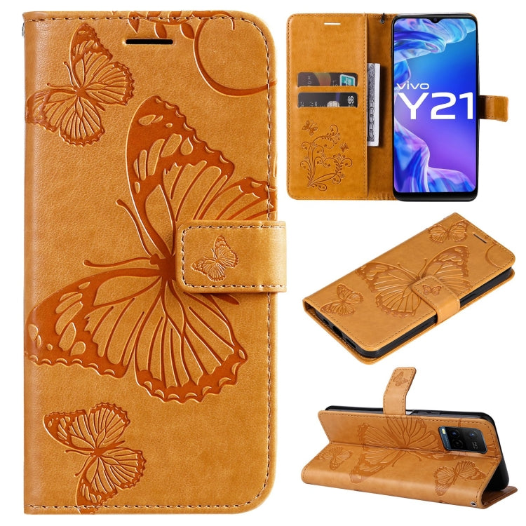 Pressed Printing Butterfly Pattern Horizontal Flip PU Leather Case with Holder & Card Slots & Wallet & Lanyard, For vivo Y20 / Y20a / Y20s, For vivo Y21 2021 / Y21s / Y33s, For Xiaomi Mi 11T / 11T Pro