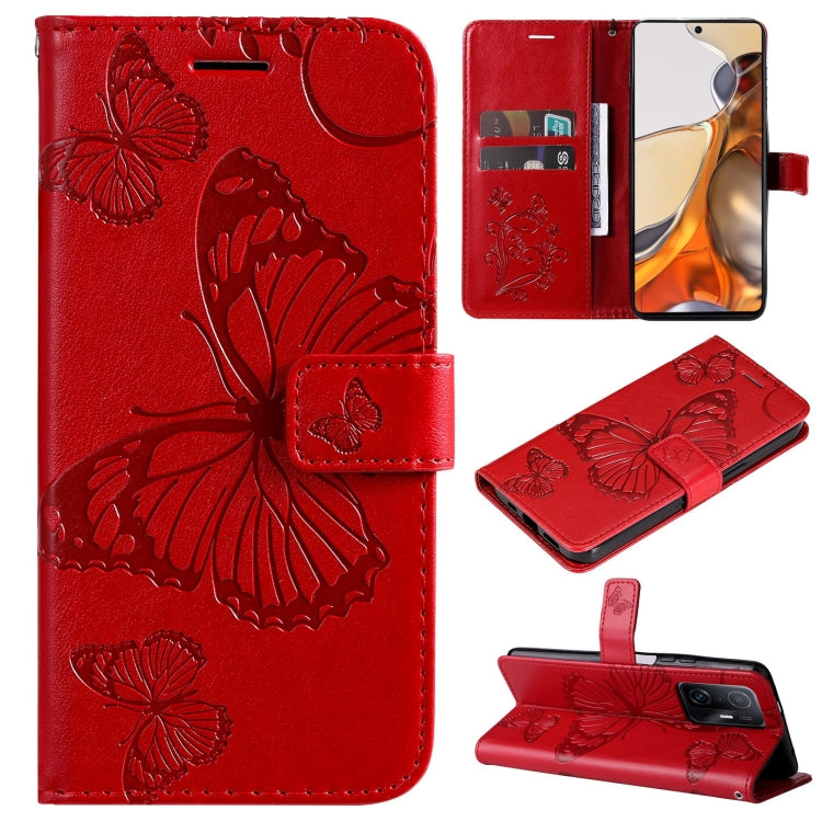 Pressed Printing Butterfly Pattern Horizontal Flip PU Leather Case with Holder & Card Slots & Wallet & Lanyard, For vivo Y20 / Y20a / Y20s, For vivo Y21 2021 / Y21s / Y33s, For Xiaomi Mi 11T / 11T Pro