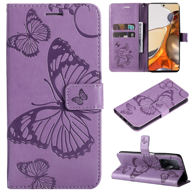 Pressed Printing Butterfly Pattern Horizontal Flip PU Leather Case with Holder & Card Slots & Wallet & Lanyard, For vivo Y20 / Y20a / Y20s, For vivo Y21 2021 / Y21s / Y33s, For Xiaomi Mi 11T / 11T Pro