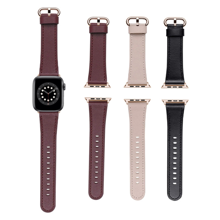 Classic Buckle Leather Replacement Strap Watchband For Apple Watch Series, 7 41mm / 6&amp;SE&amp;5&amp;4 40mm / 3&amp;2&amp;1 38mm, 7 45mm / 6&amp;SE&amp;5&amp;4 44mm / 3&amp;2&amp;1 42mm