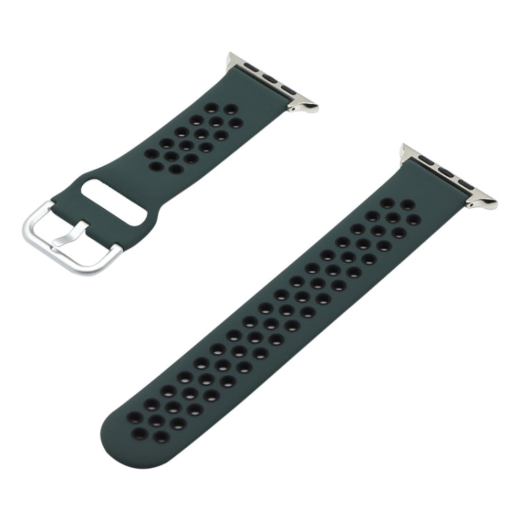 Silicone Replacement Strap Watchband For Apple Watch Series, 7 41mm / 6&amp;SE&amp;5&amp;4 40mm / 3&amp;2&amp;1 38mm, 7 45mm / 6&amp;SE&amp;5&amp;4 44mm / 3&amp;2&amp;1 42mm