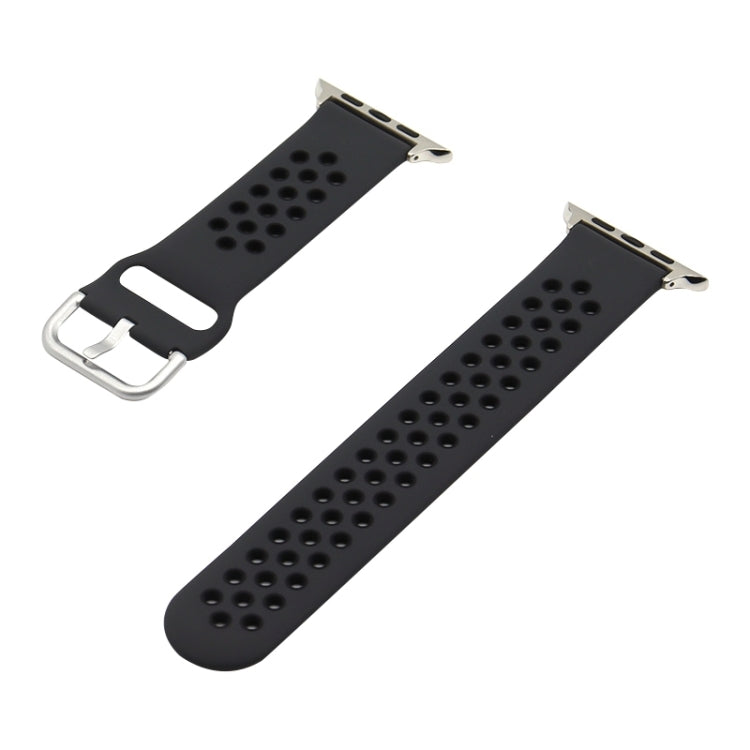Silicone Replacement Strap Watchband For Apple Watch Series, 7 41mm / 6&amp;SE&amp;5&amp;4 40mm / 3&amp;2&amp;1 38mm, 7 45mm / 6&amp;SE&amp;5&amp;4 44mm / 3&amp;2&amp;1 42mm