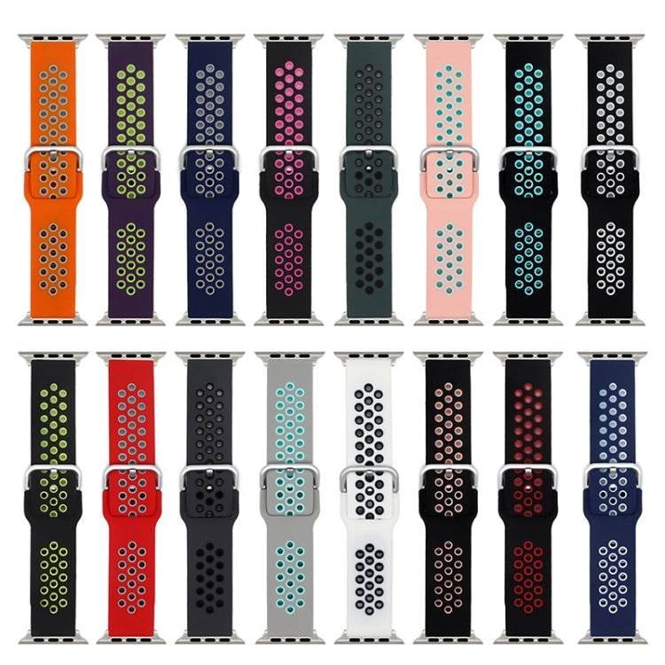 Silicone Replacement Strap Watchband For Apple Watch Series, 7 41mm / 6&amp;SE&amp;5&amp;4 40mm / 3&amp;2&amp;1 38mm, 7 45mm / 6&amp;SE&amp;5&amp;4 44mm / 3&amp;2&amp;1 42mm