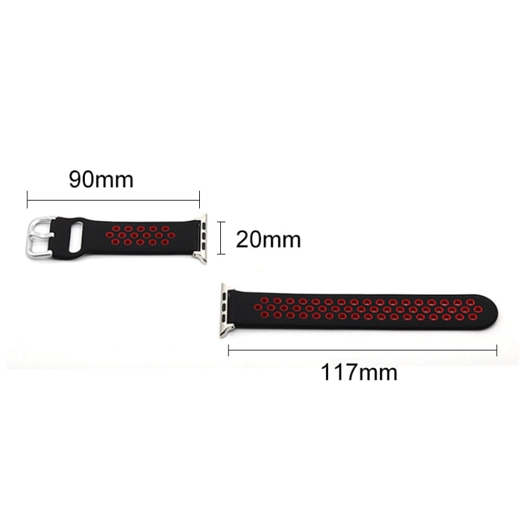 Silicone Replacement Strap Watchband For Apple Watch Series, 7 41mm / 6&amp;SE&amp;5&amp;4 40mm / 3&amp;2&amp;1 38mm, 7 45mm / 6&amp;SE&amp;5&amp;4 44mm / 3&amp;2&amp;1 42mm