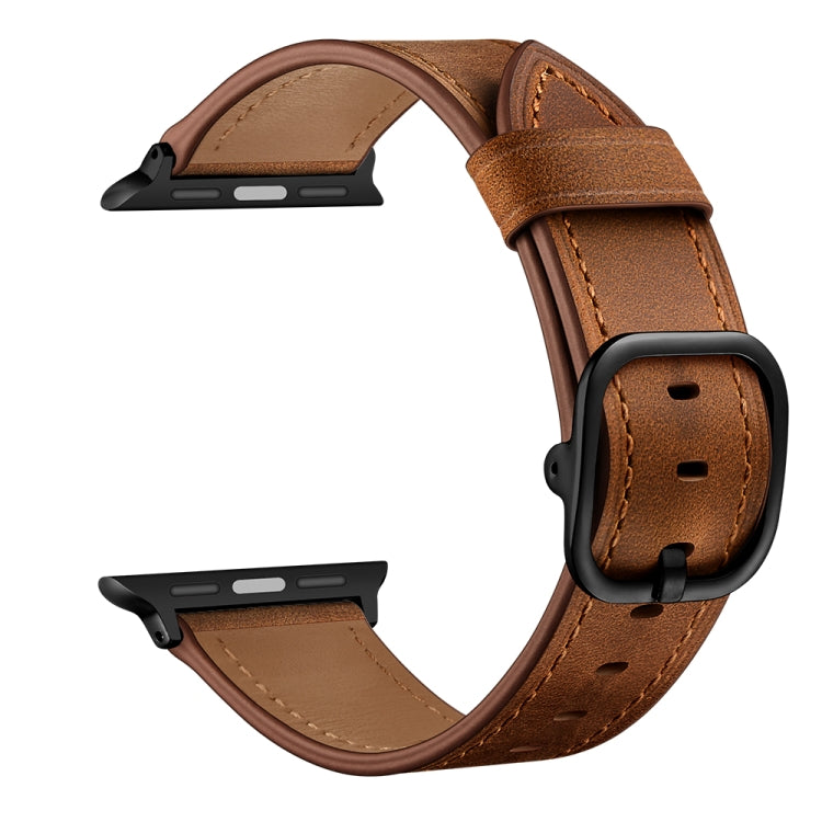 Leather Replacement Strap Watchband For Apple Watch Series, 7 41mm / 6&amp;SE&amp;5&amp;4 40mm / 3&amp;2&amp;1 38mm, 7 45mm / 6&amp;SE&amp;5&amp;4 44mm / 3&amp;2&amp;1 42mm